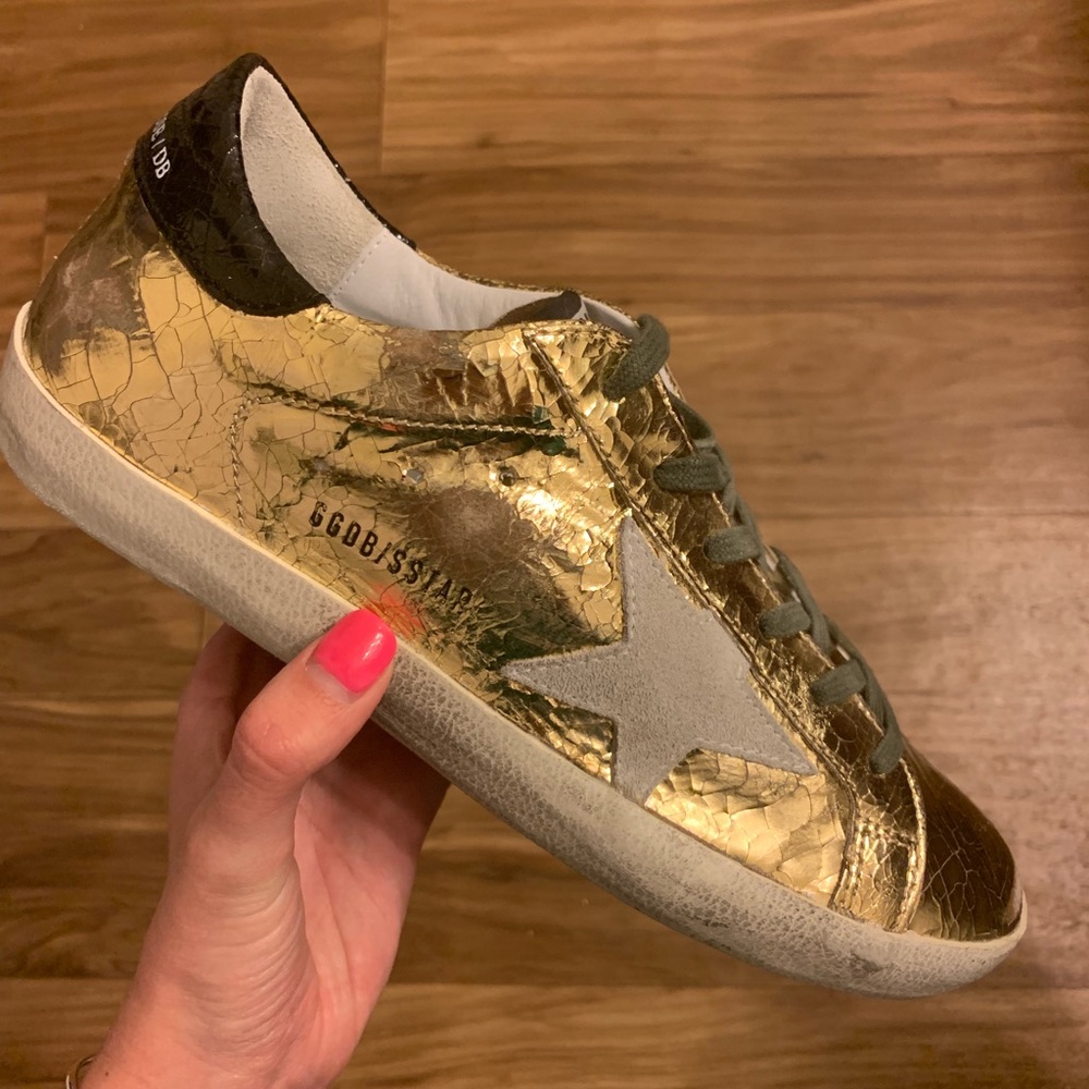 NWT. Gold Golden Goose size 39